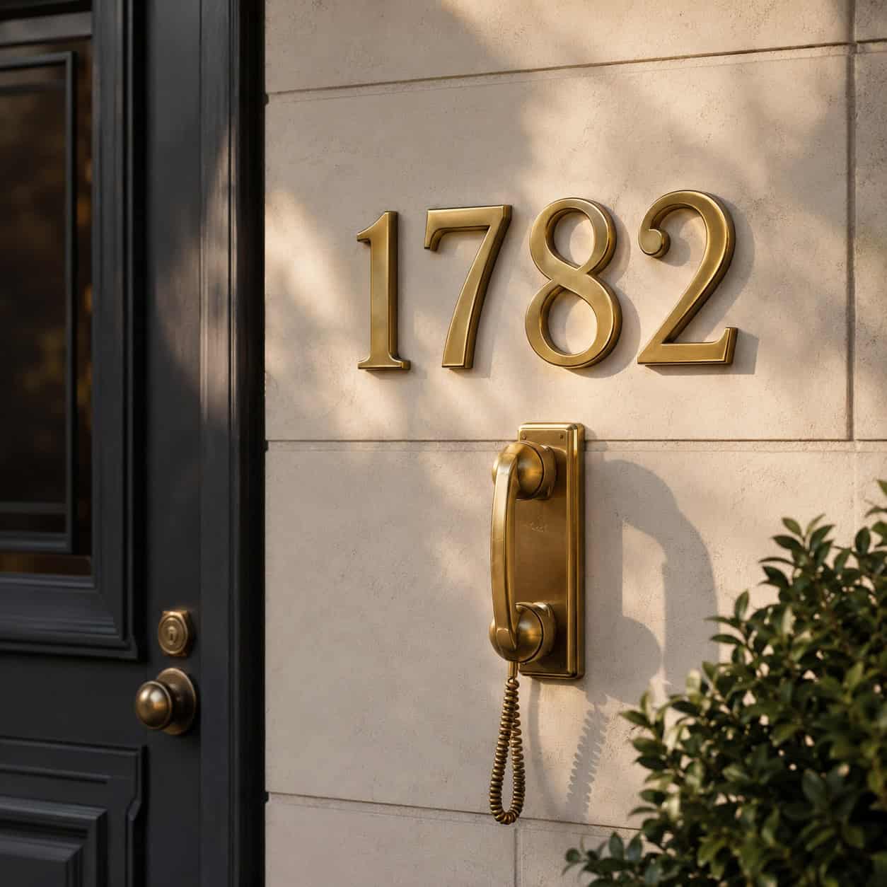 Oversized House Numbers and Coordinated Hardware