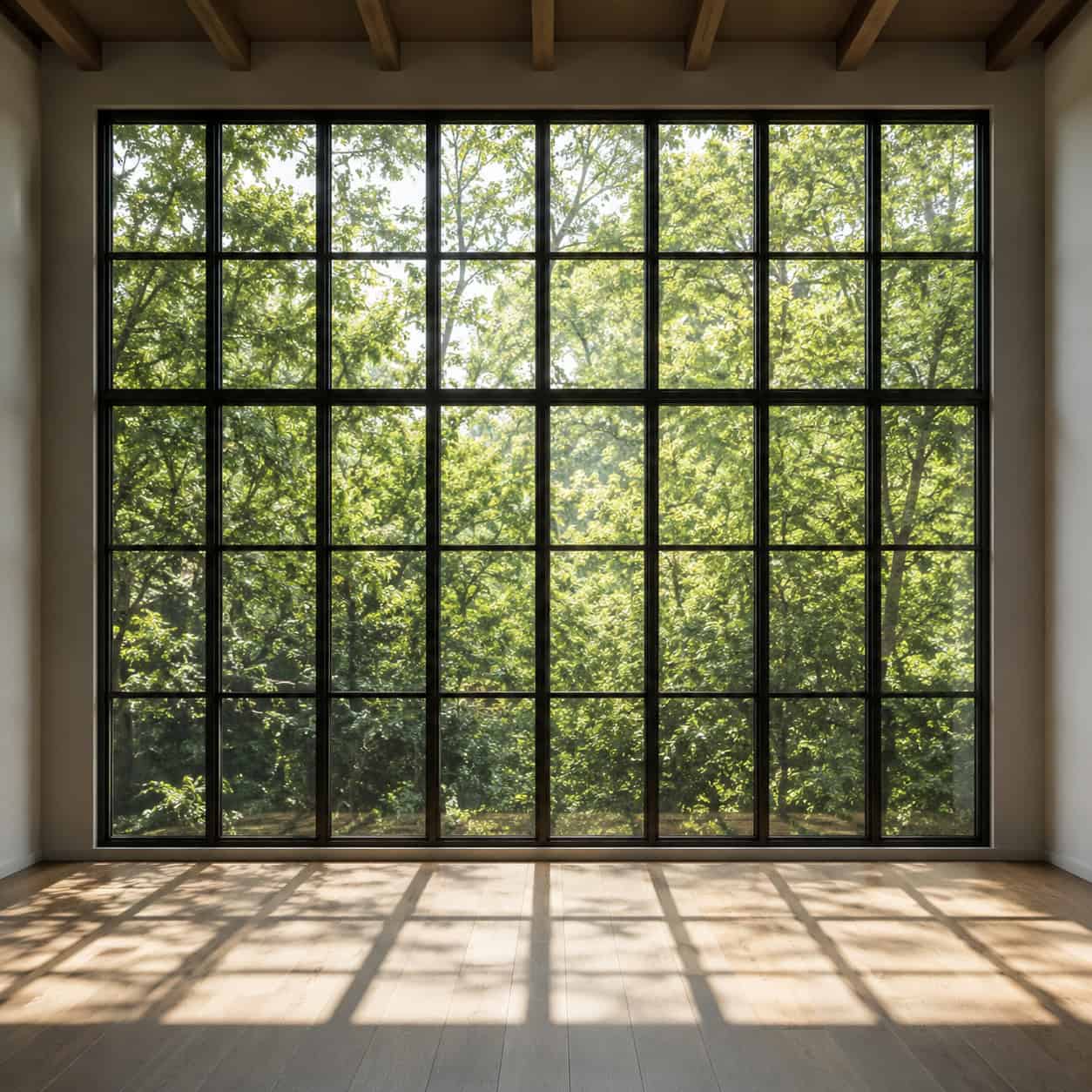 Floor-to-Ceiling Windows With Custom Mullions