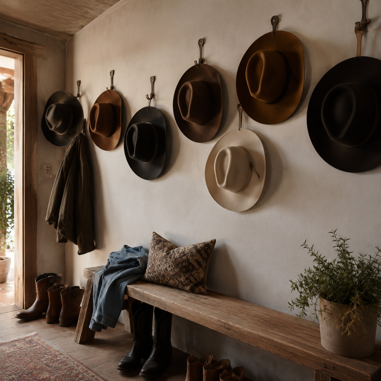 A Curated Hat Wall or Functional Collection
