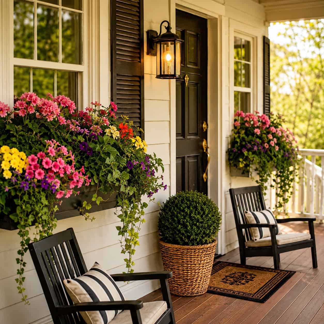Window Boxes and a Styled Porch