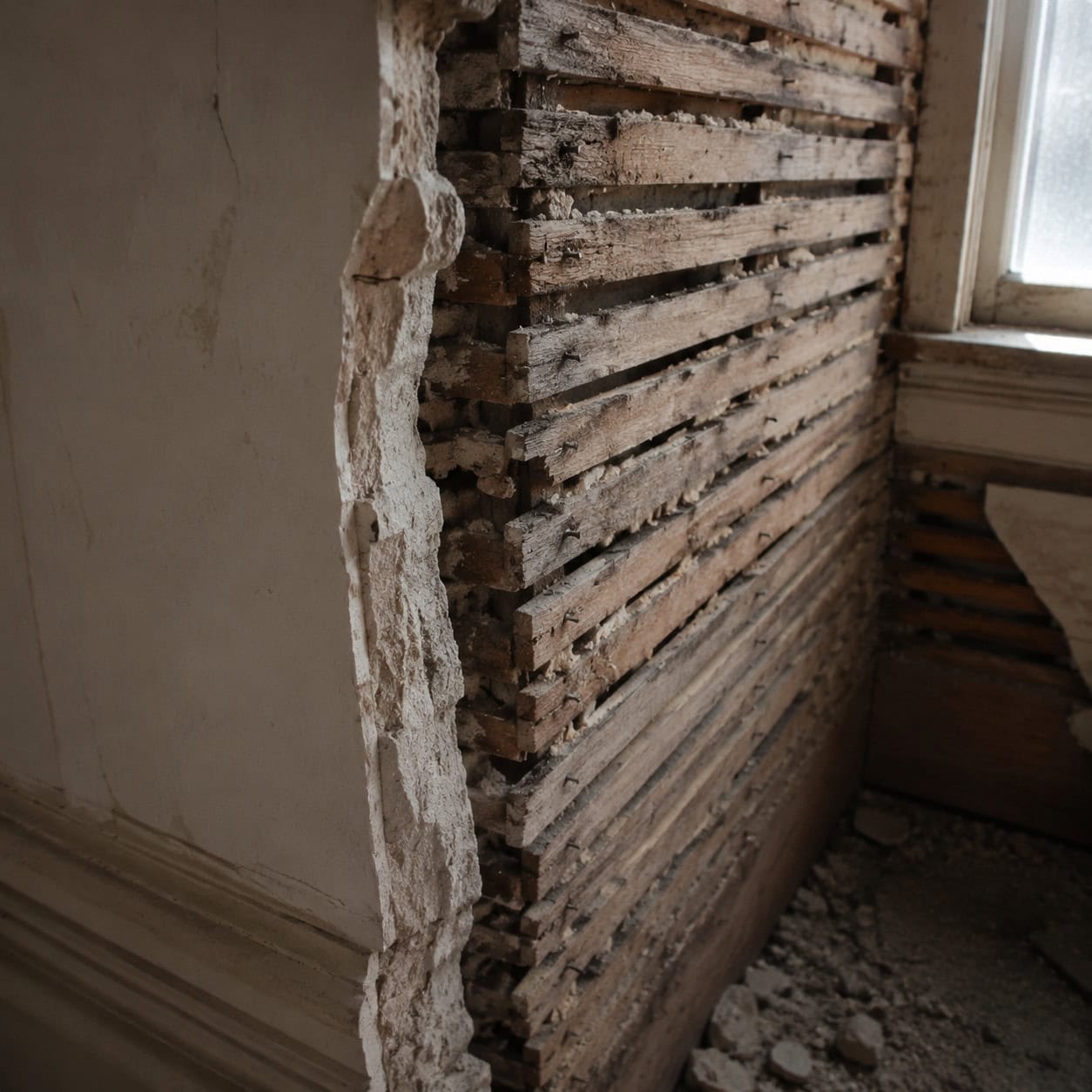 Three-Coat Plaster Over Wood Lath
