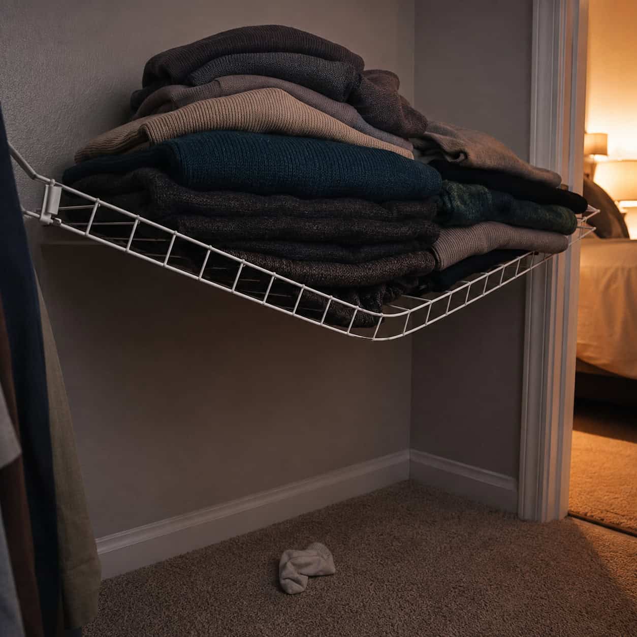 Vinyl-Coated Wire Closet Shelving
