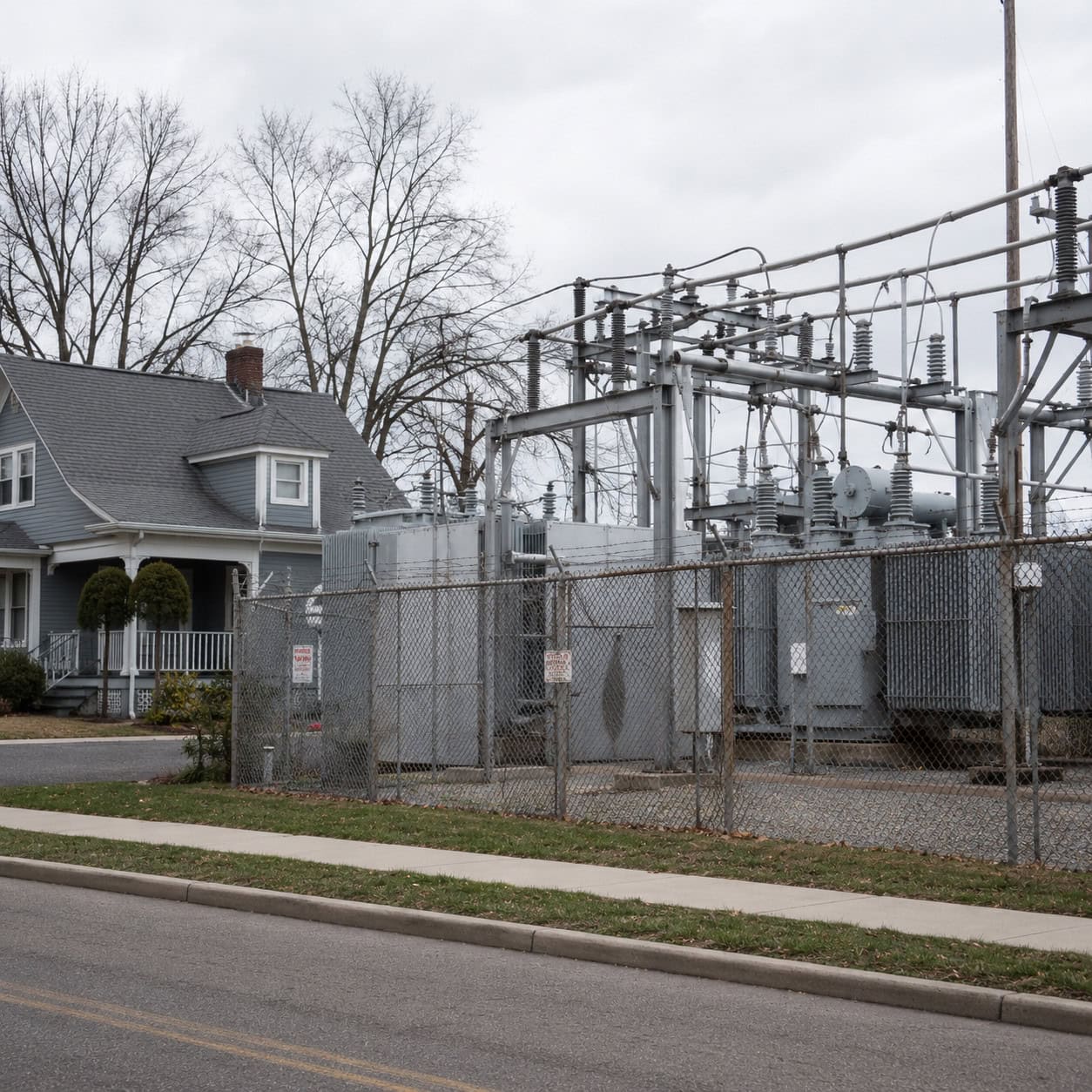 Streets Facing an Electrical Substation