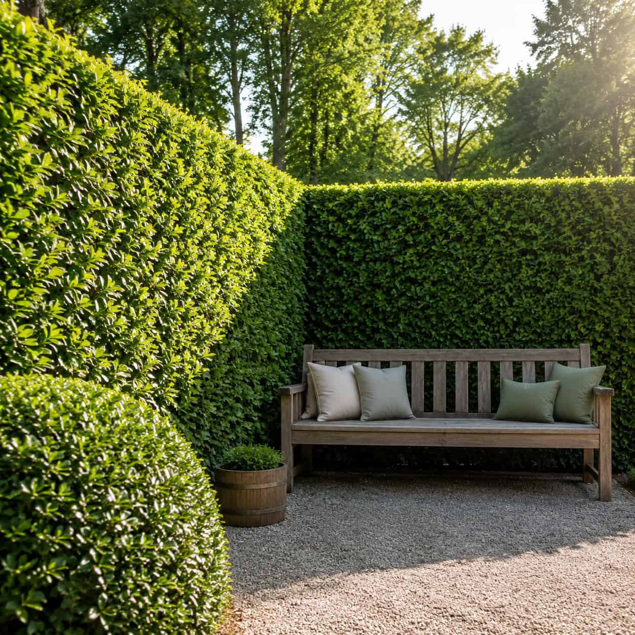 A Hedge or Green Wall Around the Perimeter