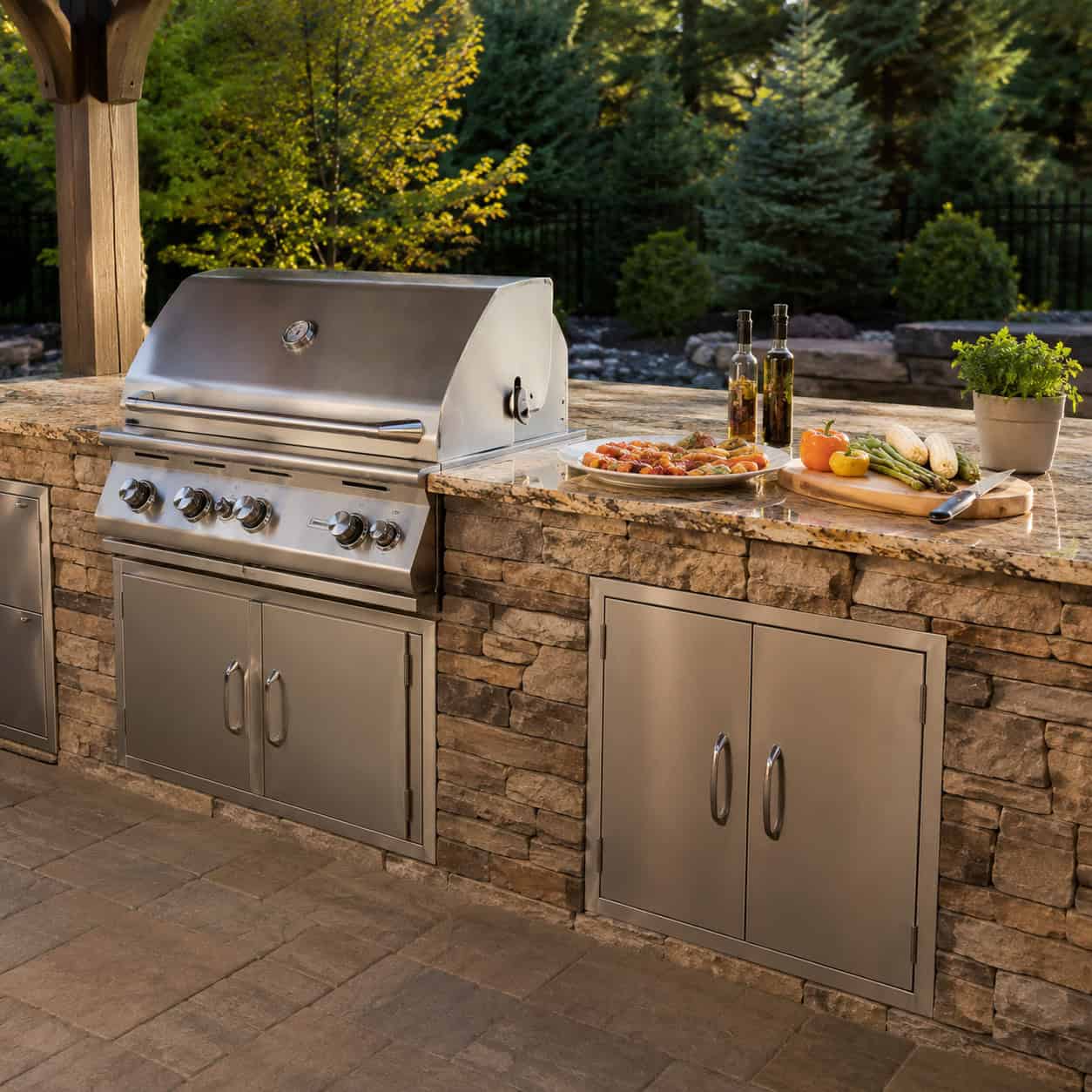 An Outdoor Kitchen Counter