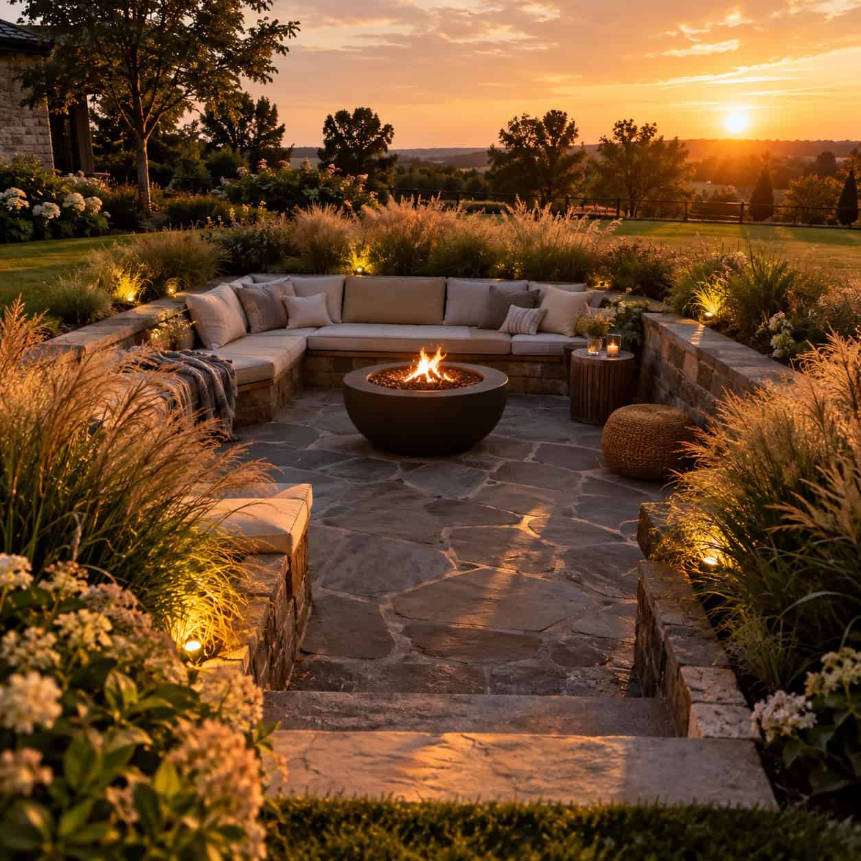 A Sunken Patio or a Single Step Down