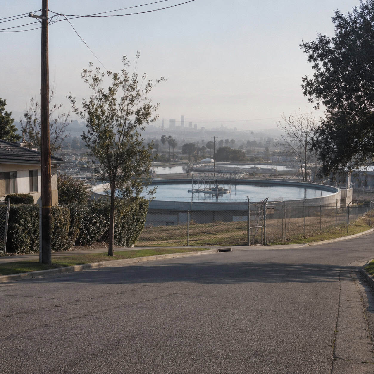 Streets Downwind of a Sewage Treatment Plant