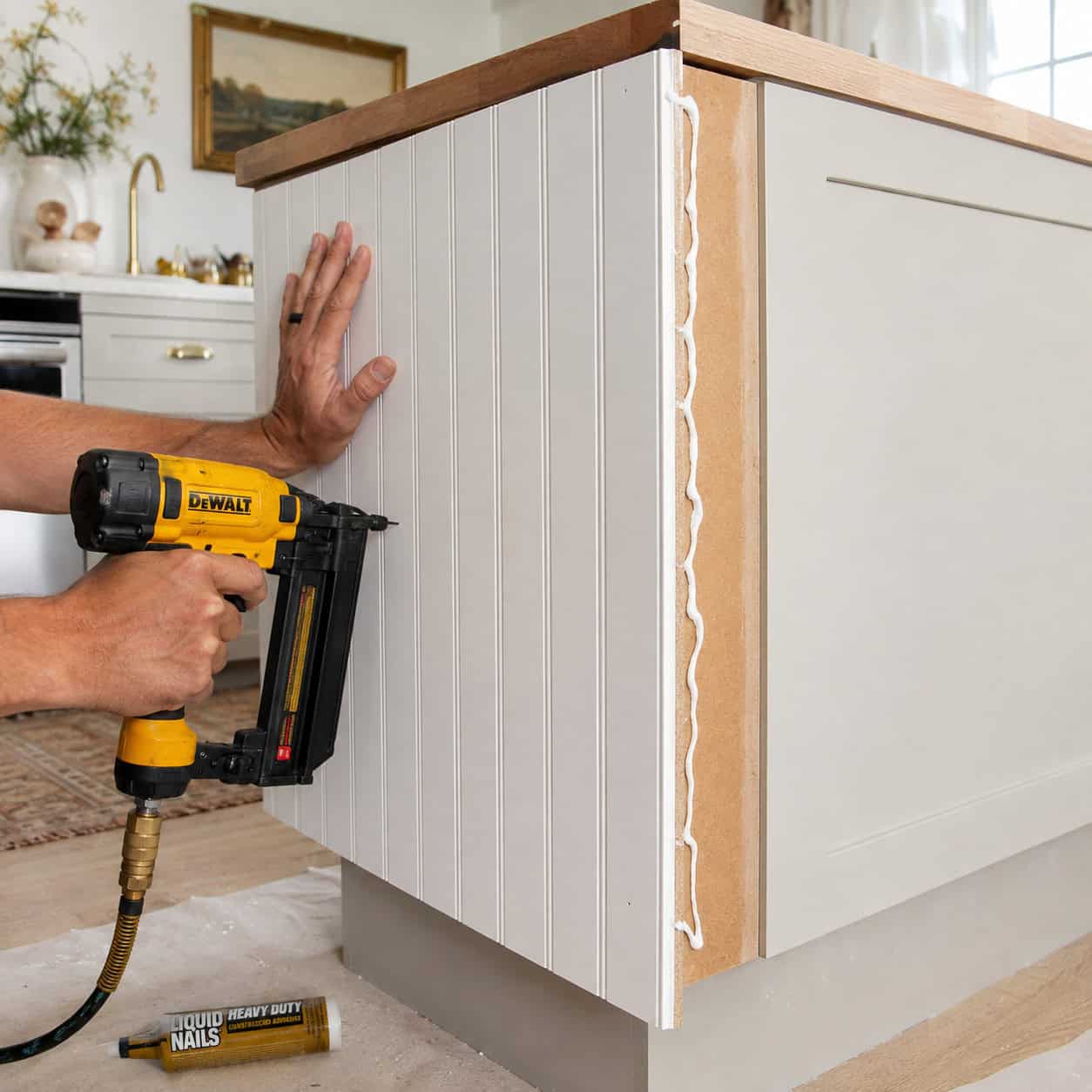 Panel the Cabinet Ends With Beadboard