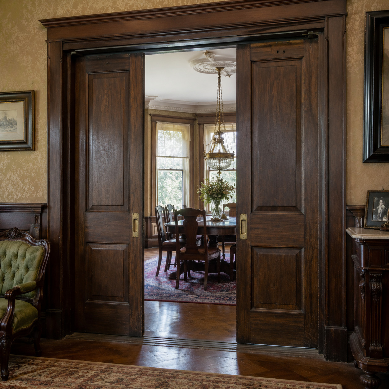 Pocket Doors That Disappear Into the Wall