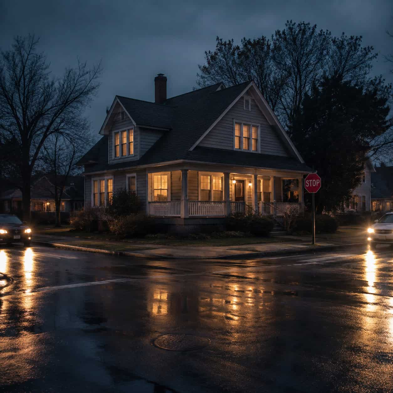 Corner Lots at a Busy Intersection
