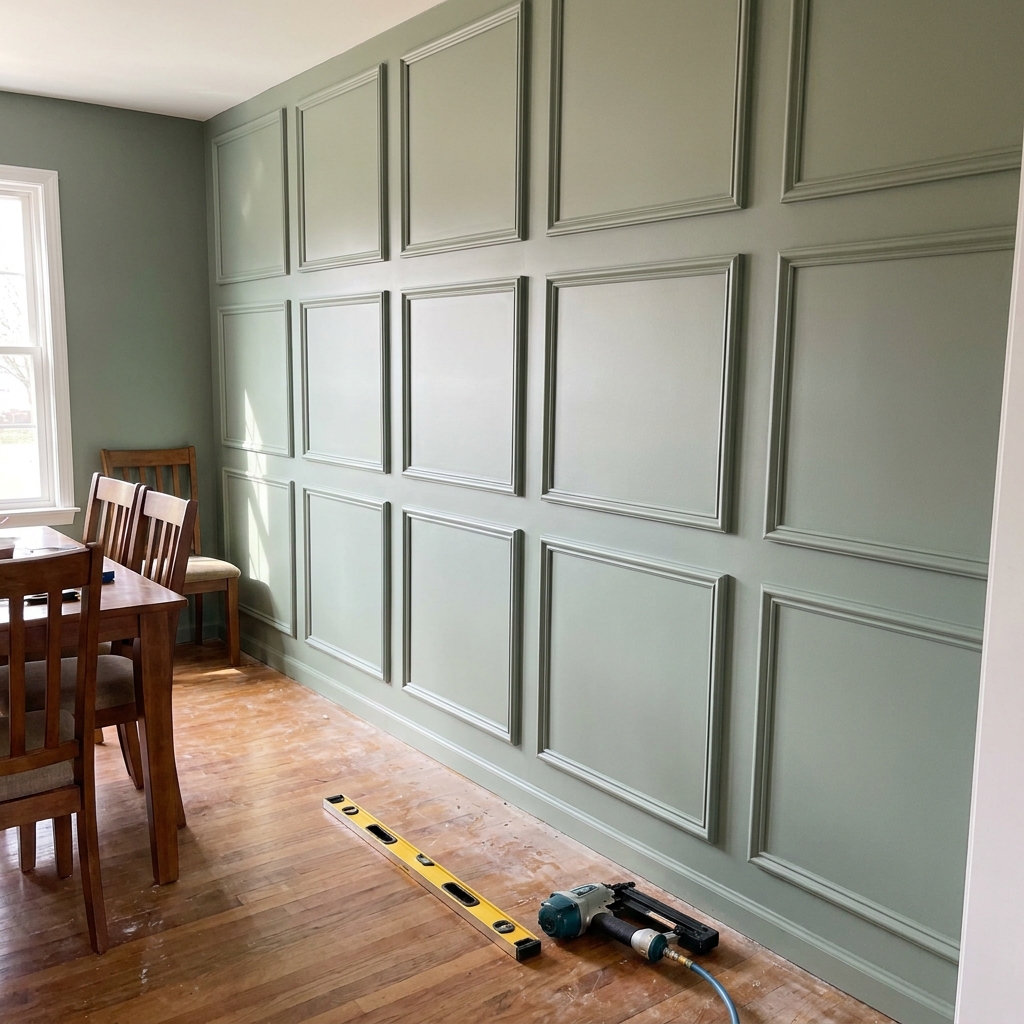 Install picture-frame or panel molding