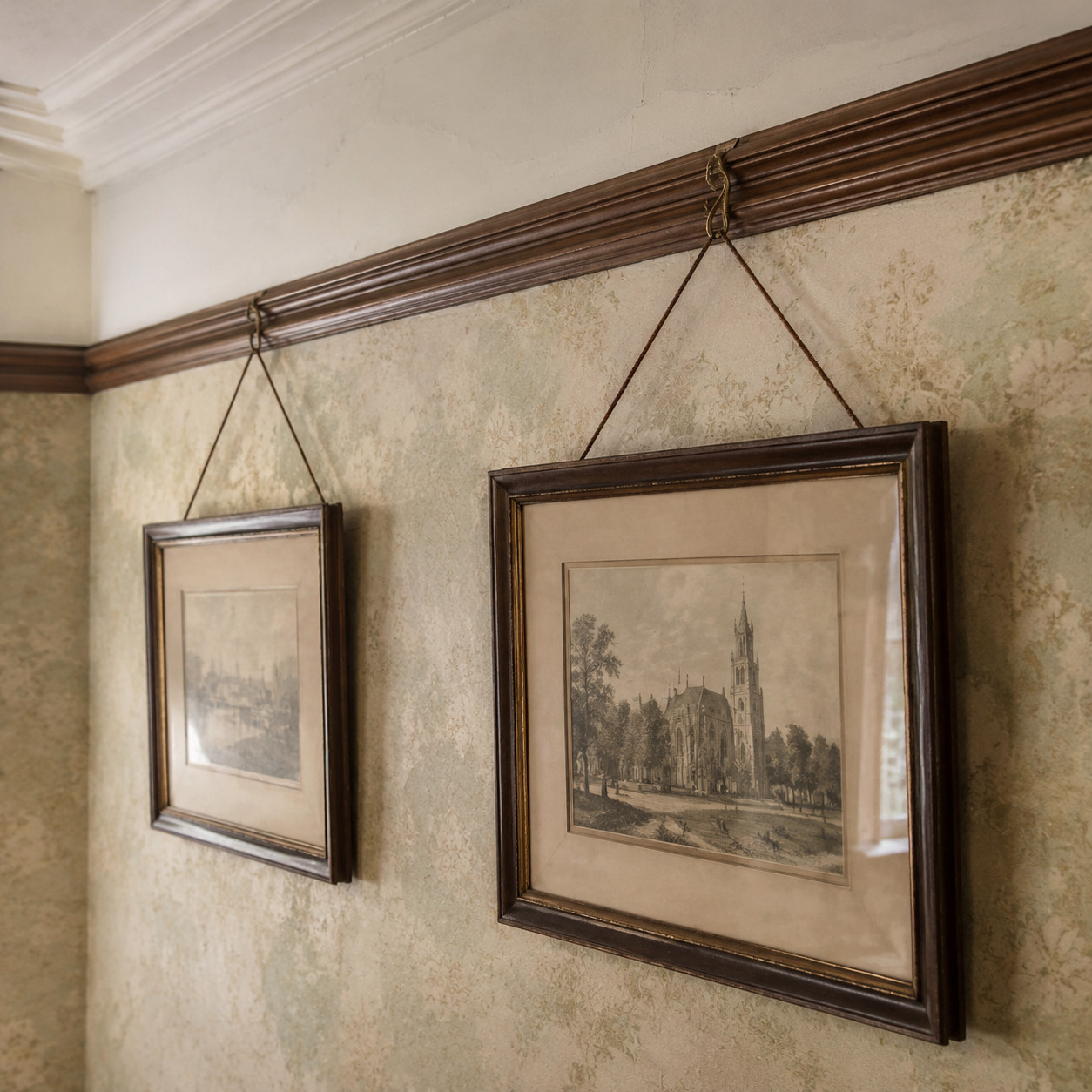 Picture Rail Running Below the Ceiling