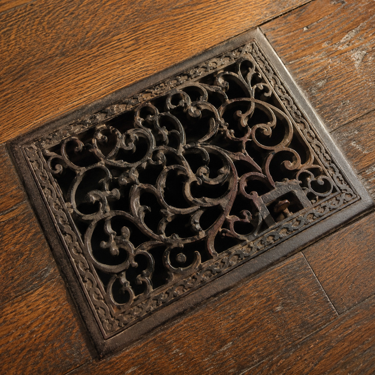 Cast-Iron Floor Registers With Working Dampers
