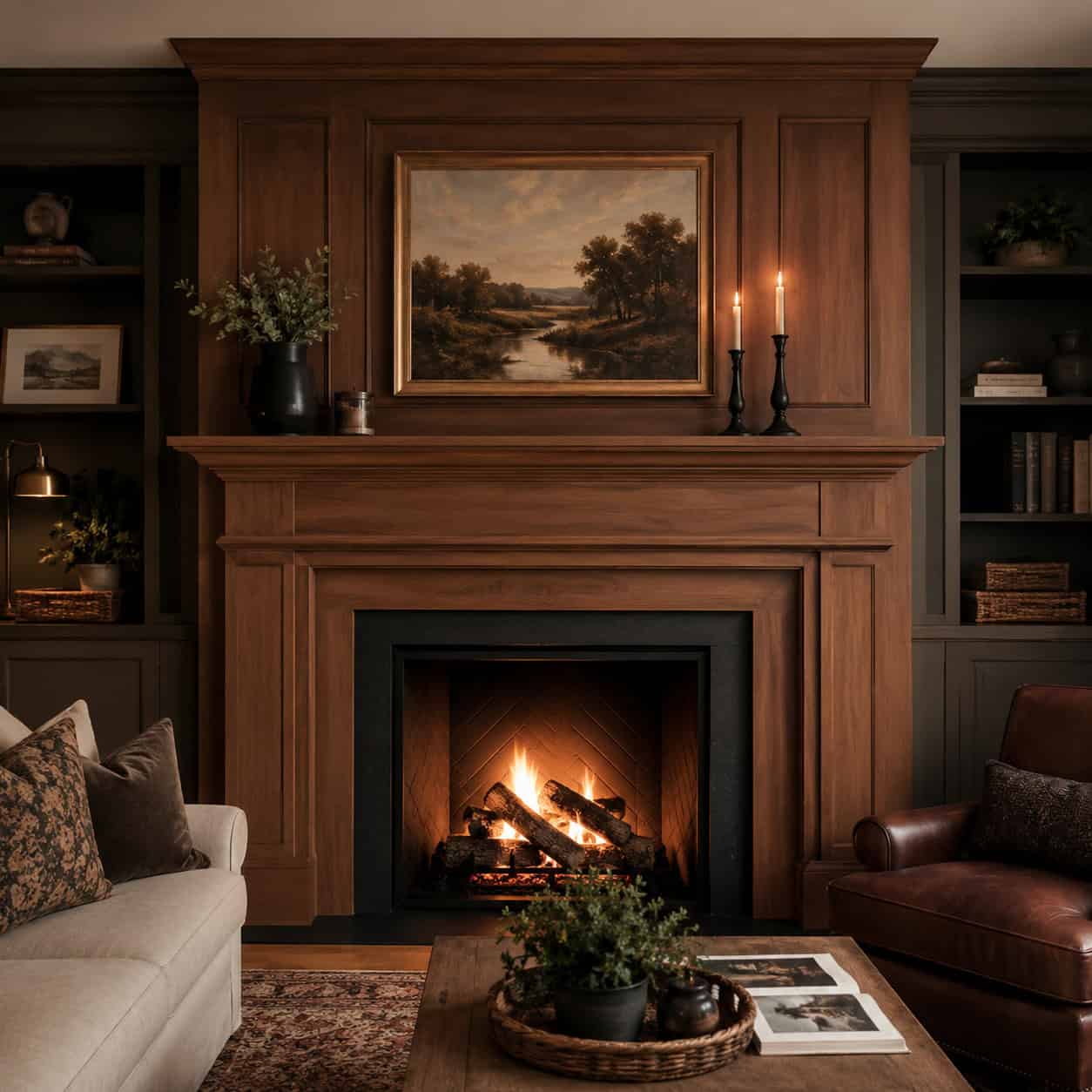 A Custom Fireplace Mantel & Surround