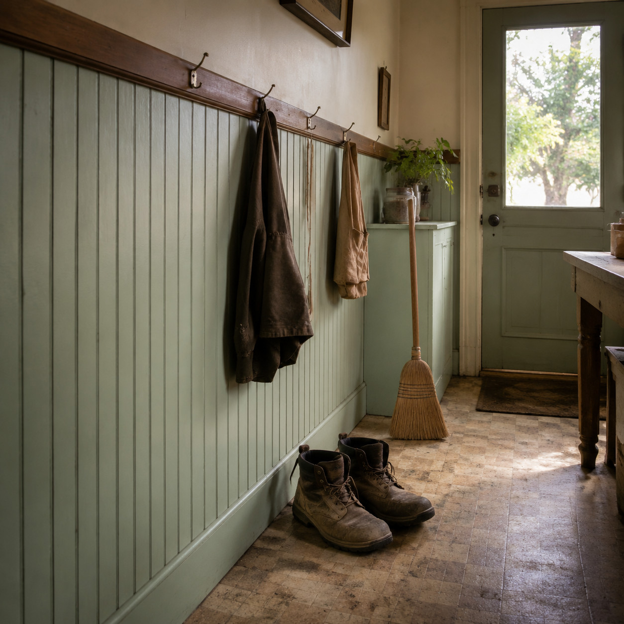 Beadboard Wainscoting in the Back Rooms