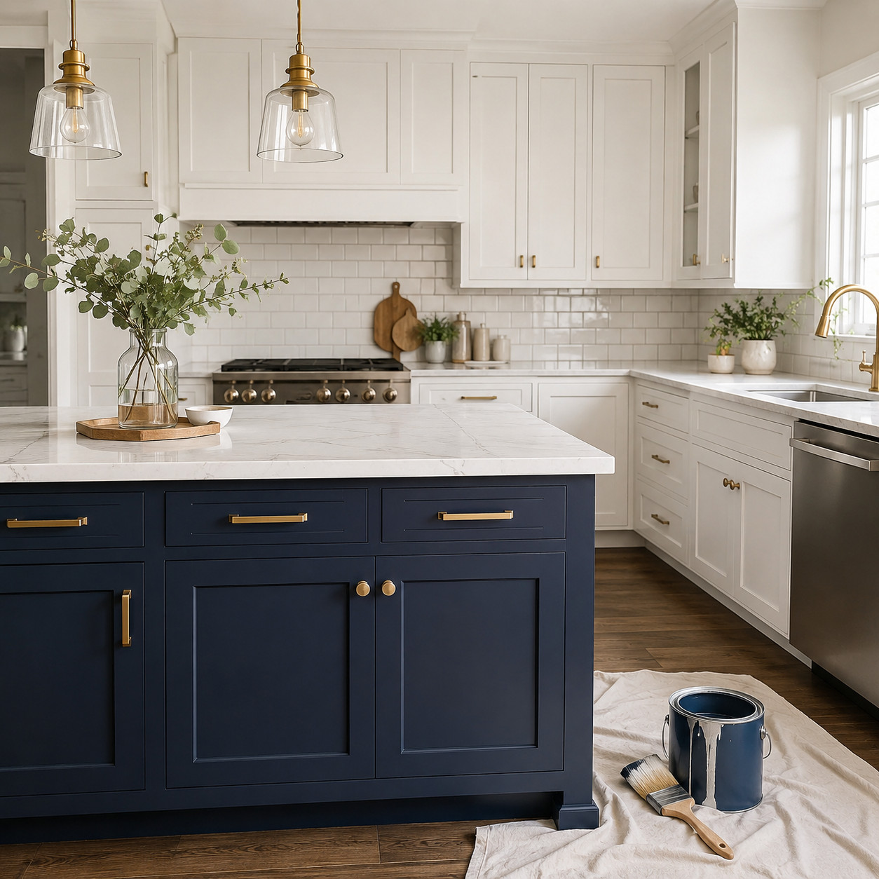 Paint the island a contrasting color