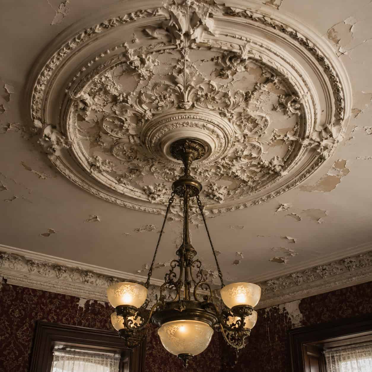 The Ceiling Medallion and Centered Fixture