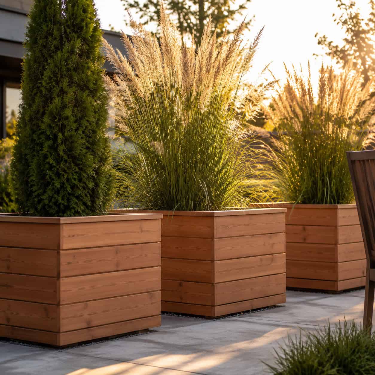 Oversized Planters as Movable Walls