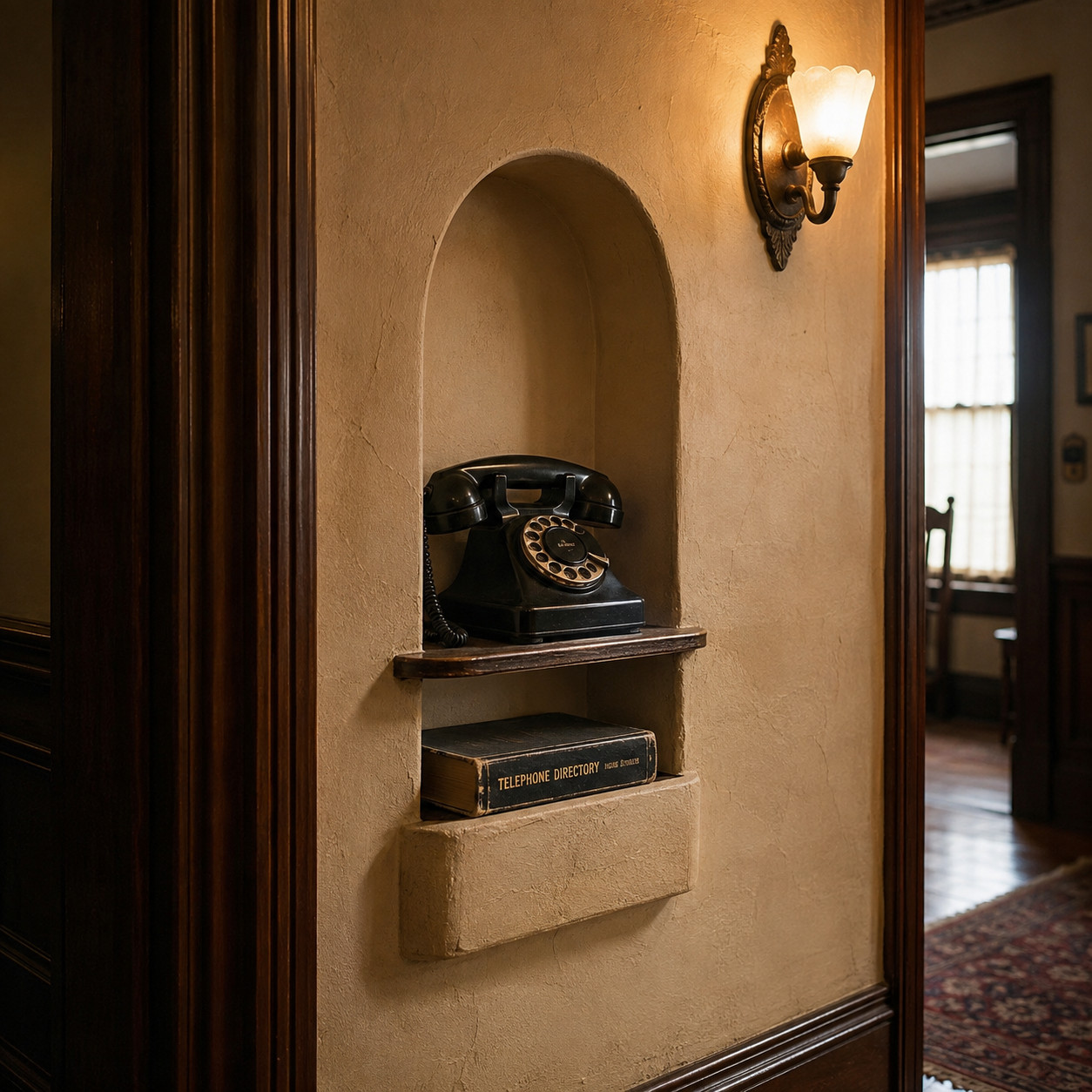 The Telephone Niche in the Hallway