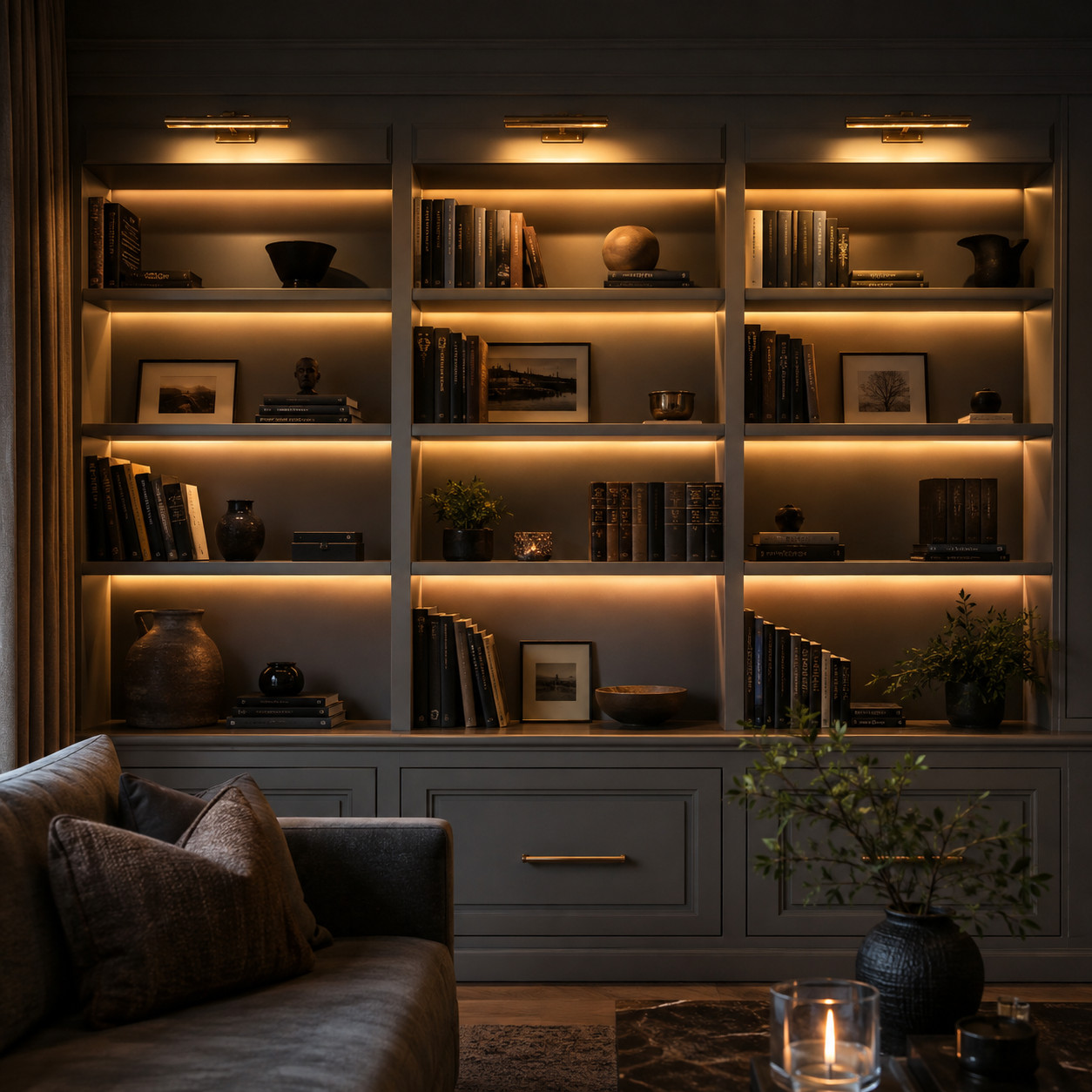 Layered Lighting on the Built-Ins