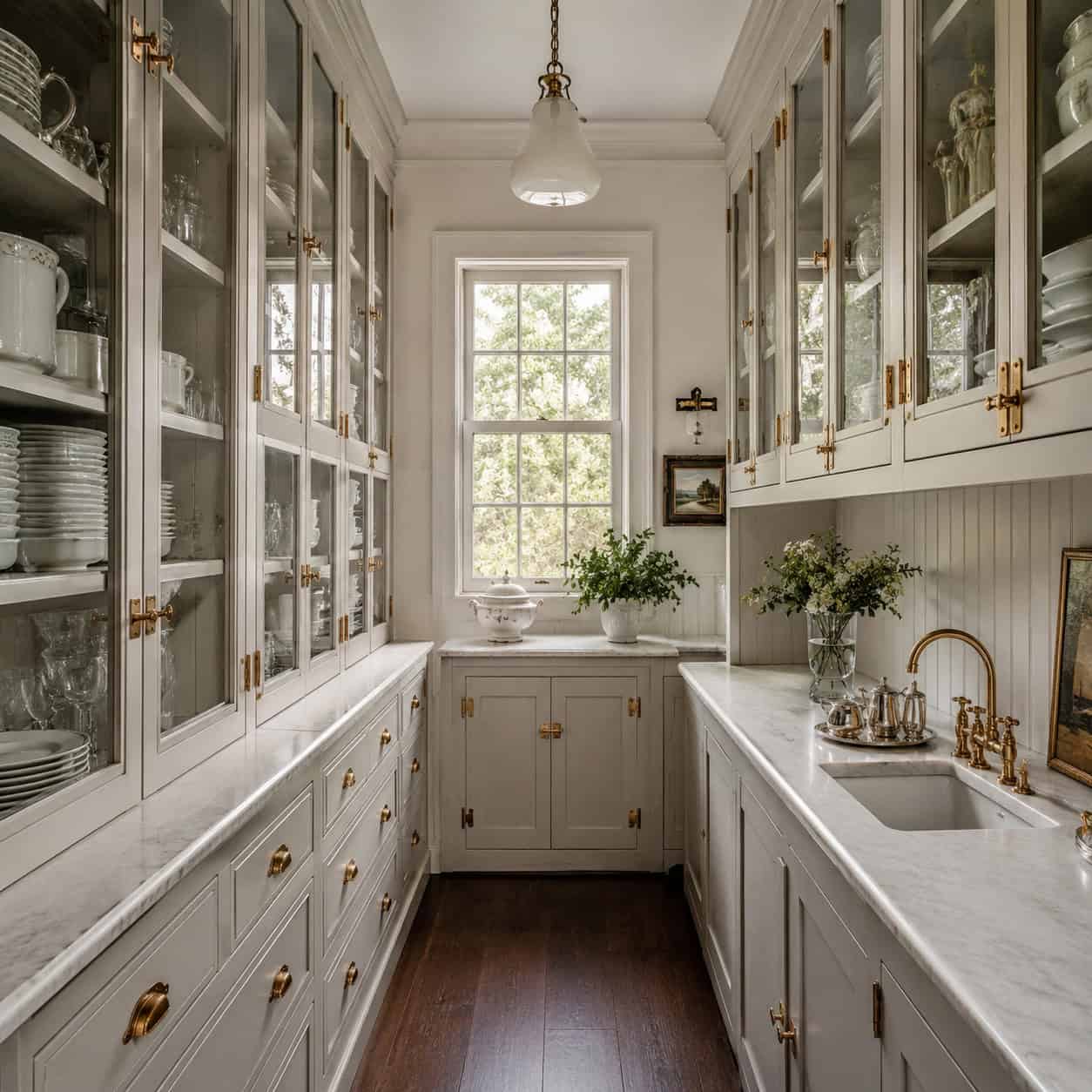 Glass-Front Cabinets and the Butler's Pantry
