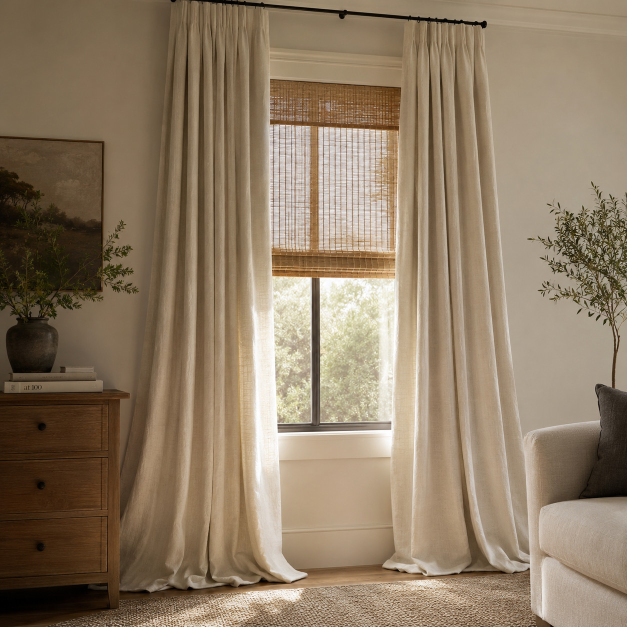 Dress the windows with real treatments