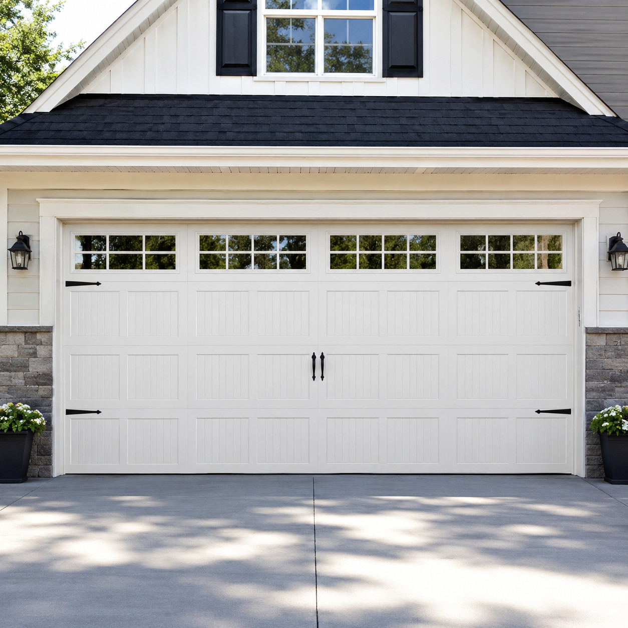 Replace the flat garage door