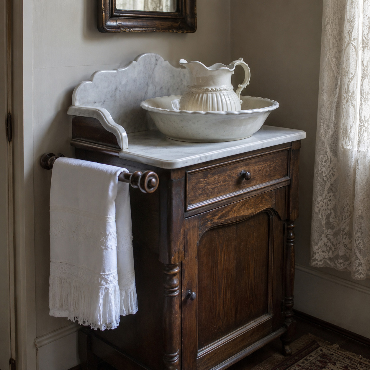 The Washstand With Towel Bar