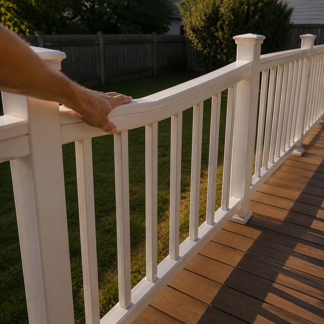 Hollow Vinyl Deck Railing