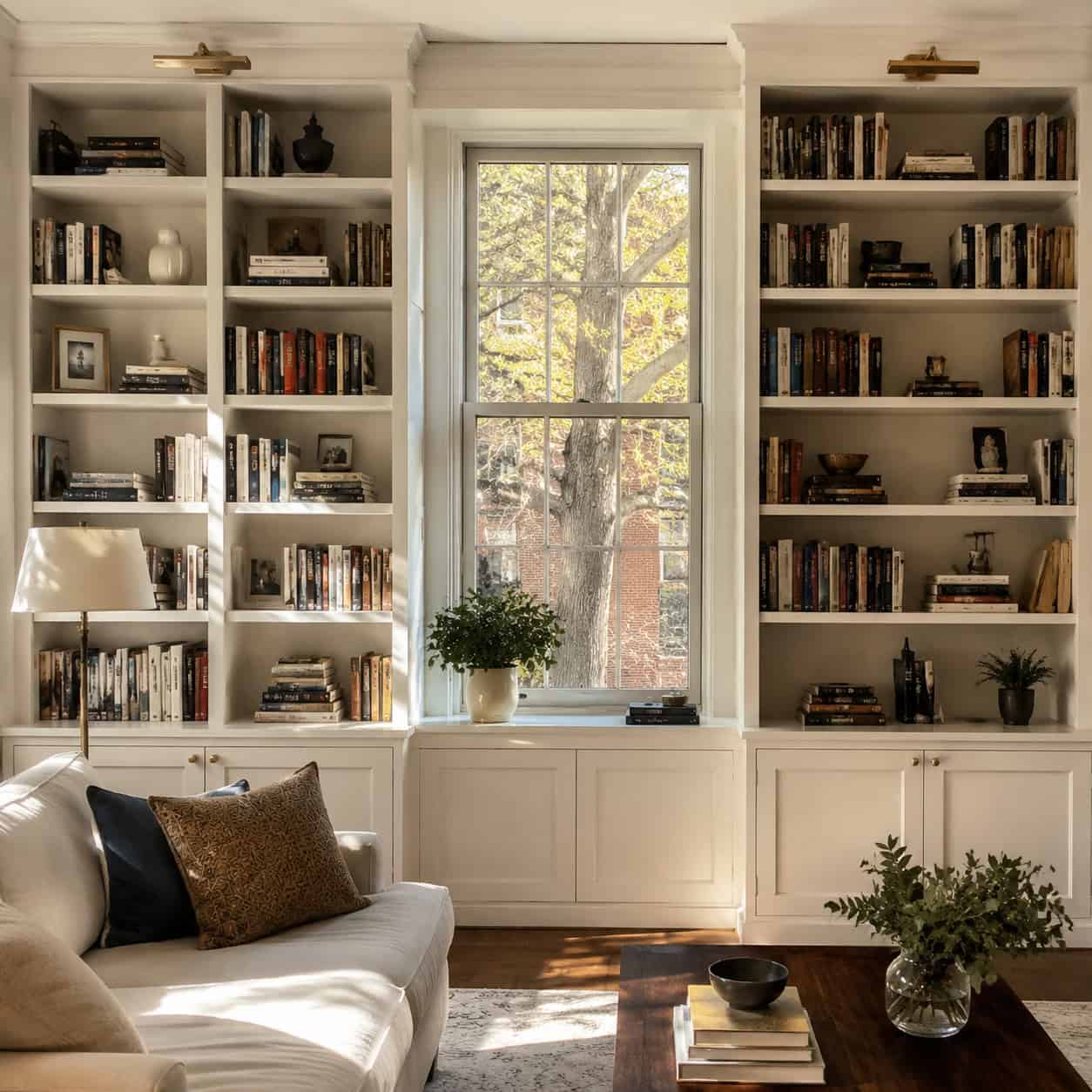 Floor-to-Ceiling Built-In Bookshelves
