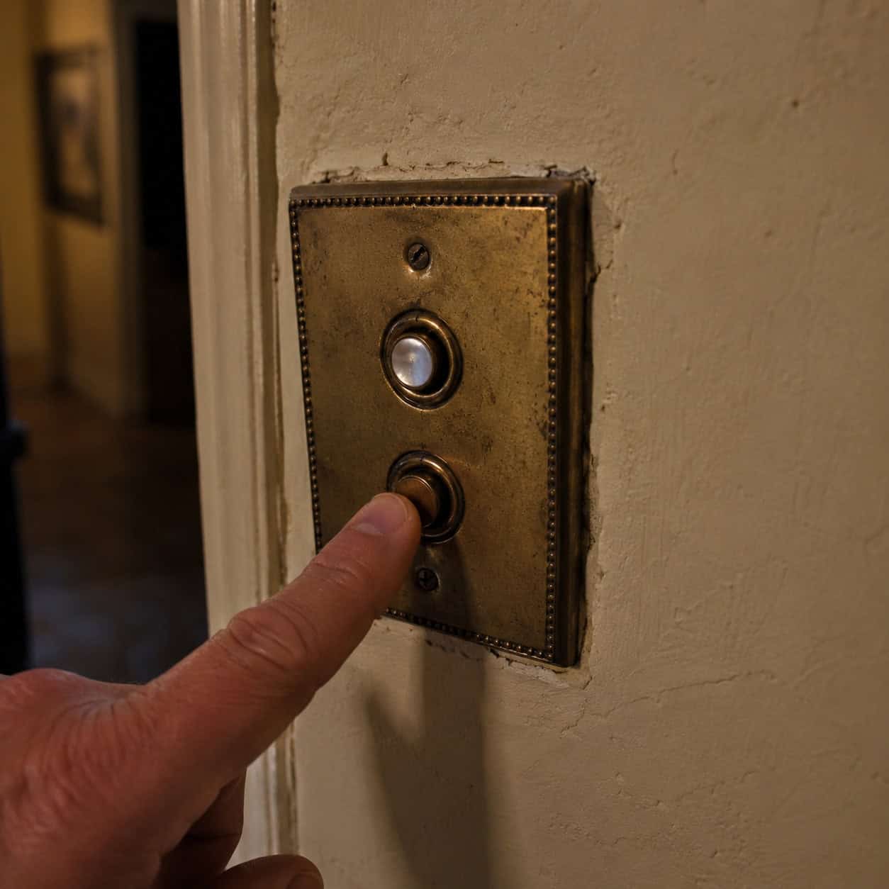 Push-Button Light Switches With Mother-of-Pearl Buttons