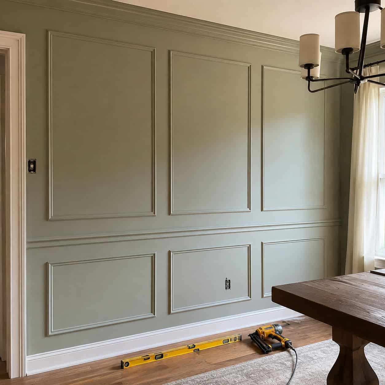 Install picture-frame or panel molding