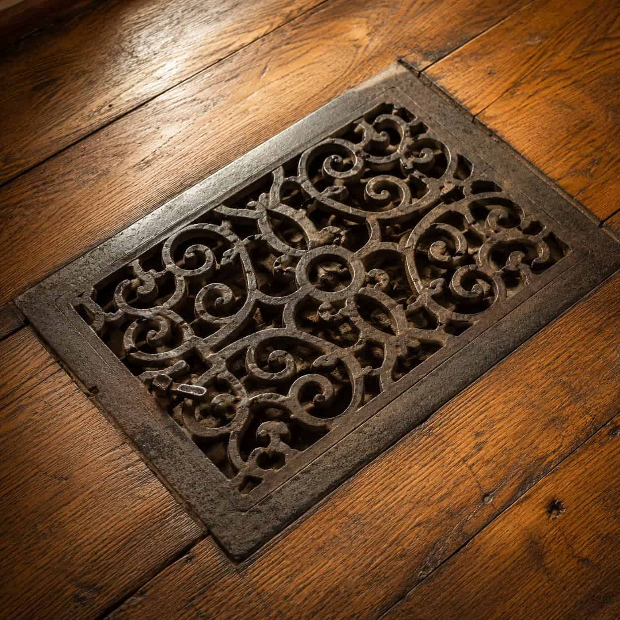Cast-Iron Floor Registers With Working Dampers