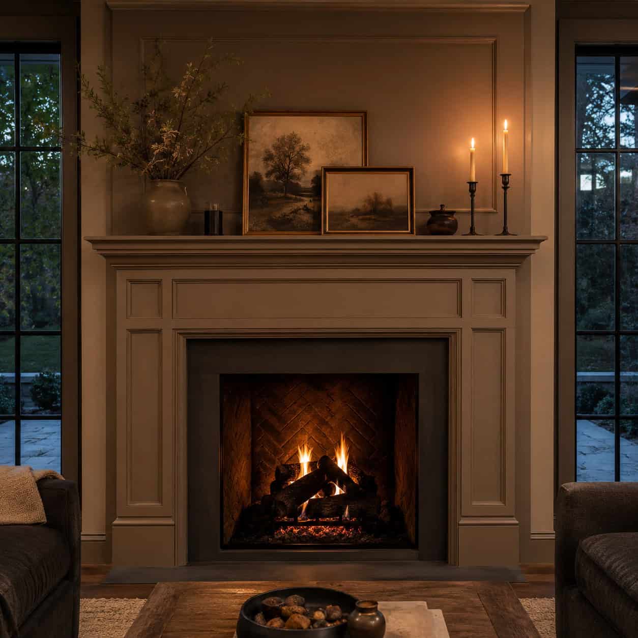 A Custom Fireplace Mantel & Surround