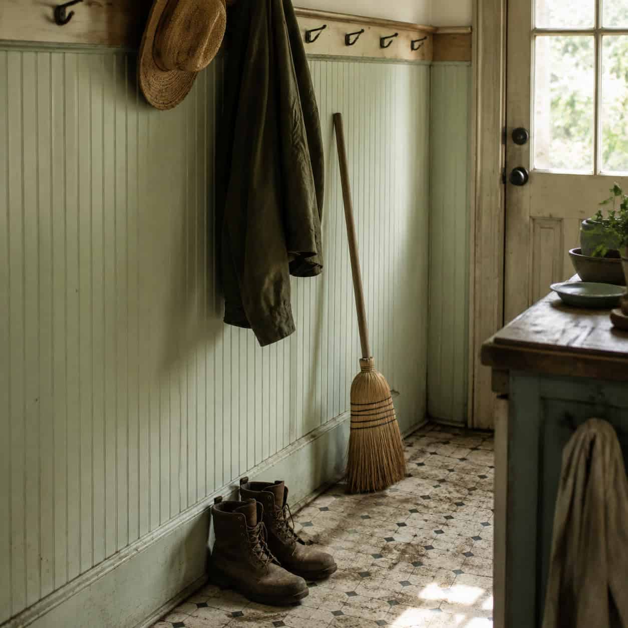 Beadboard Wainscoting in the Back Rooms