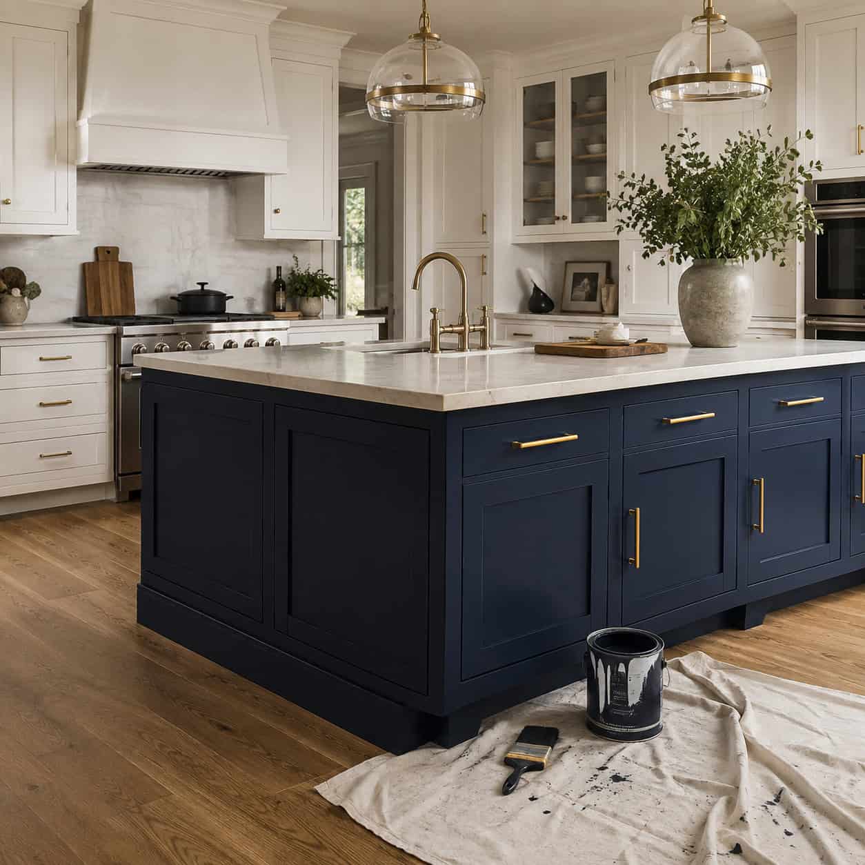 Paint the island a contrasting color
