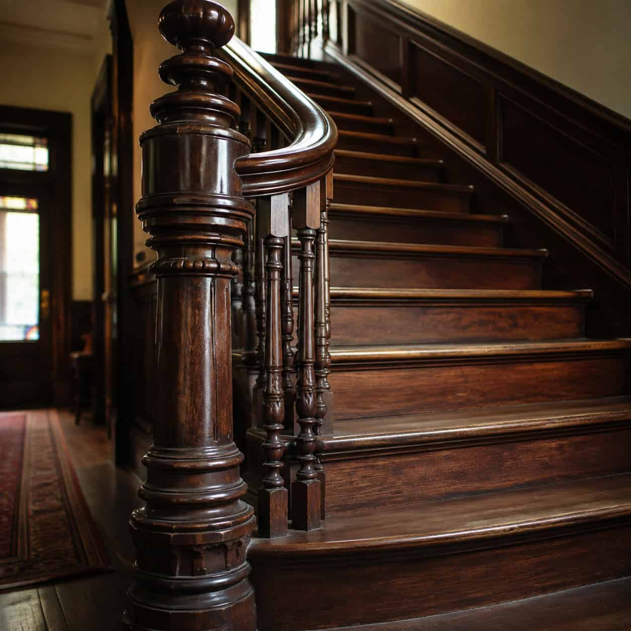 The Turned Newel Post and Balusters