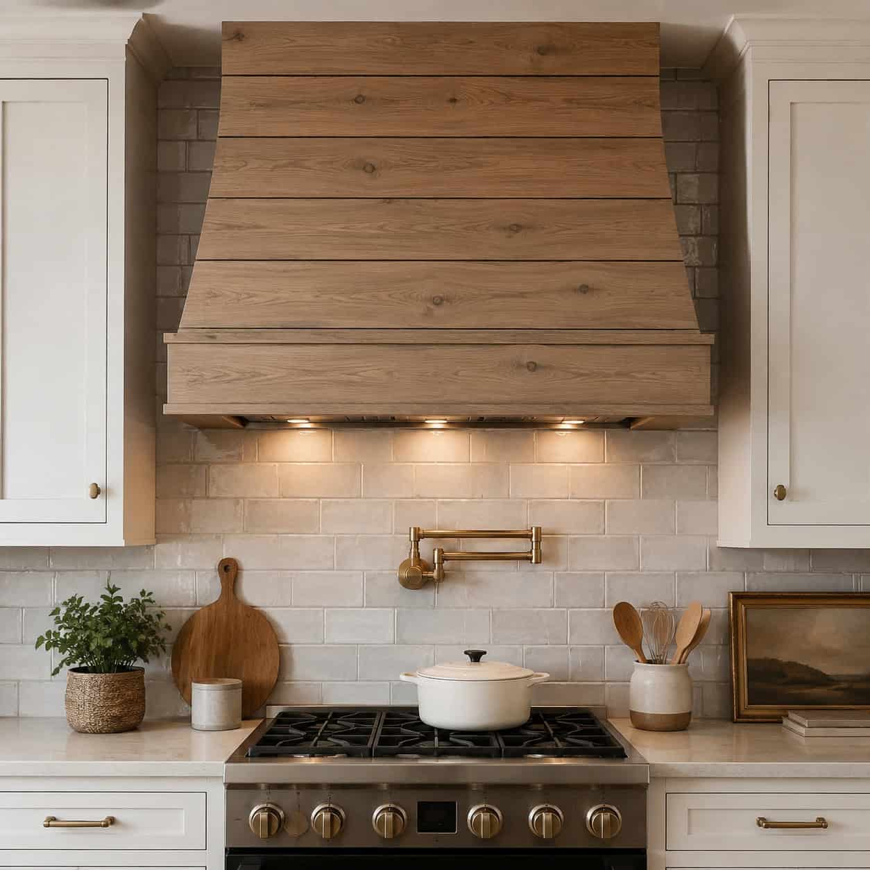 Build or add a wood range hood