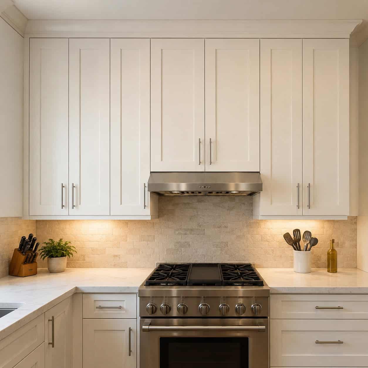 Extend the cabinets to the ceiling