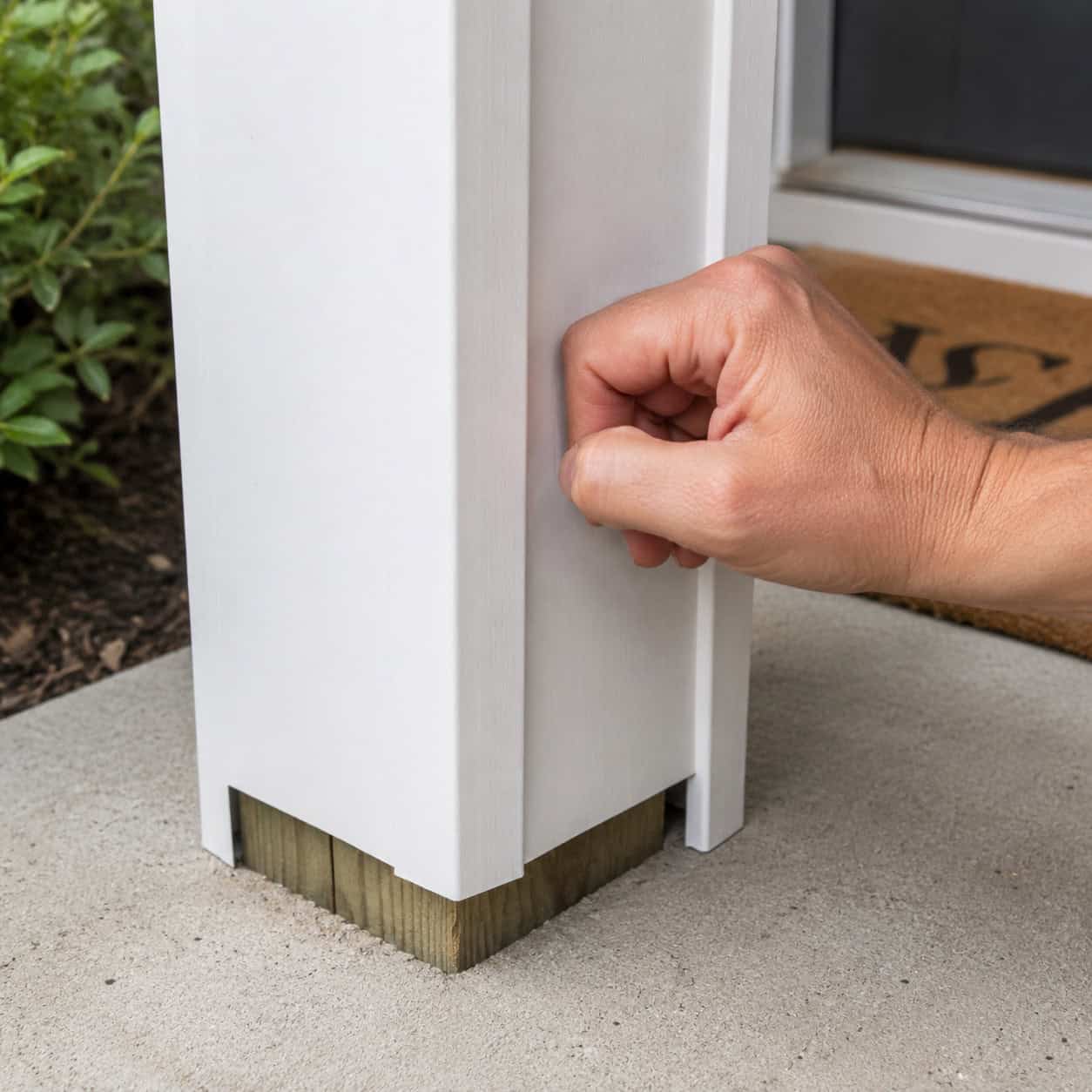 Hollow PVC Columns Wrapped Around a 4x4
