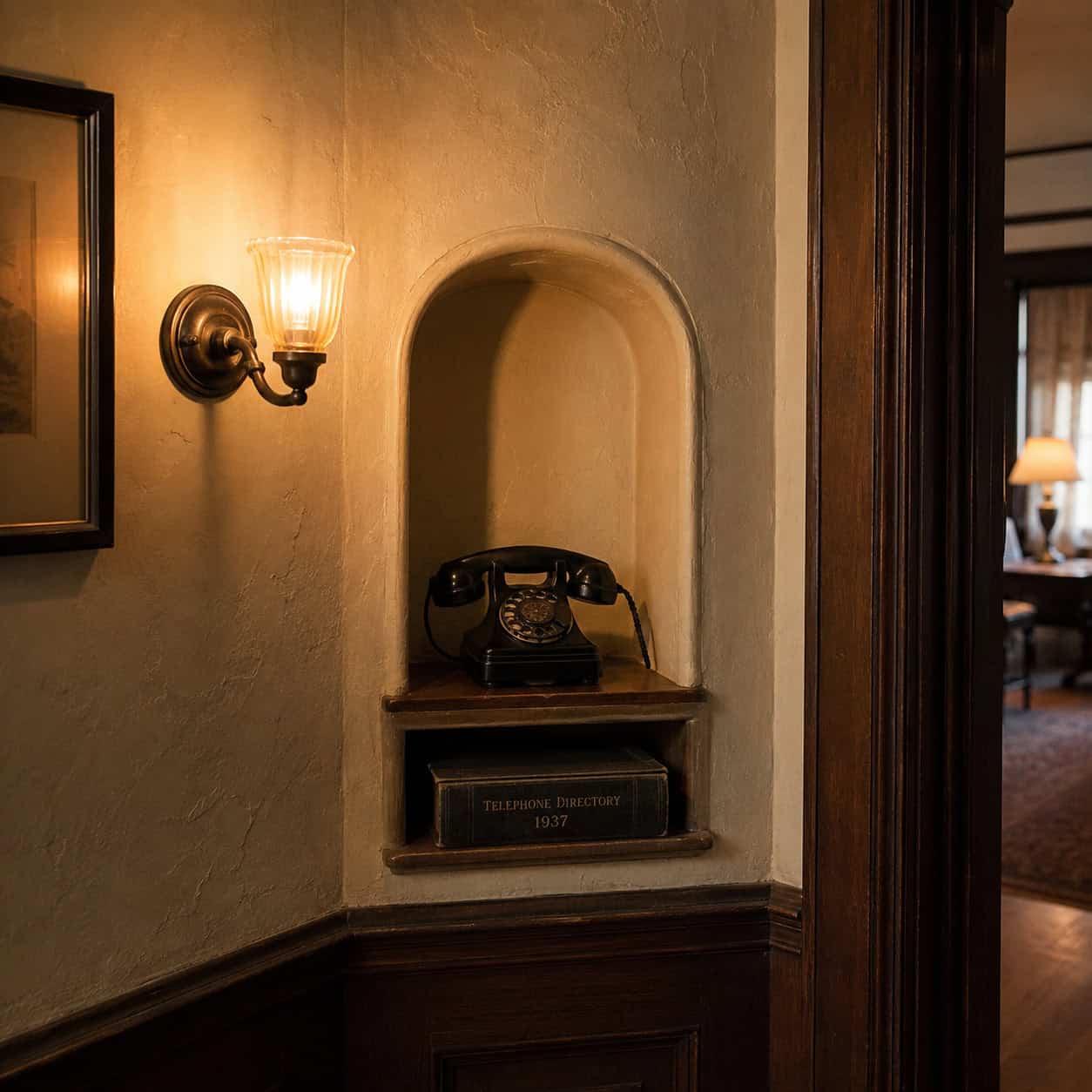 The Telephone Niche in the Hallway