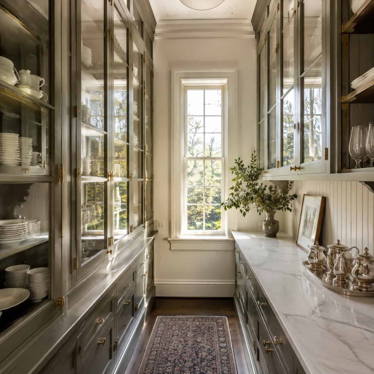 Glass-Front Cabinets and the Butler's Pantry
