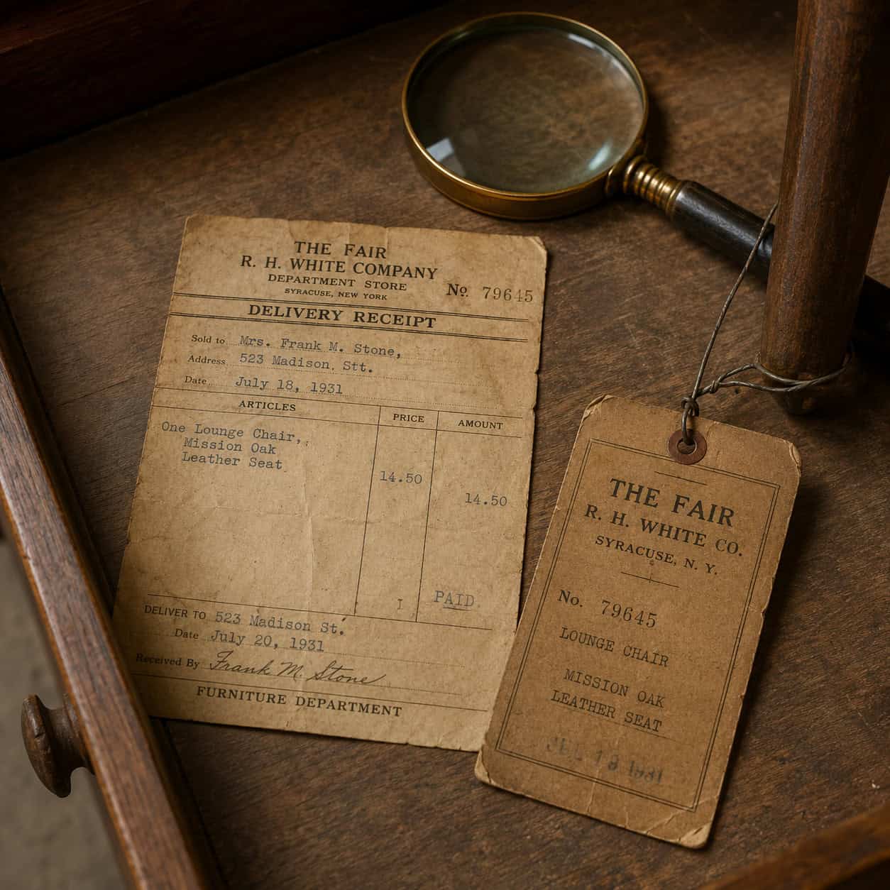 The Original Receipt, Store Tag, or Warranty Card
