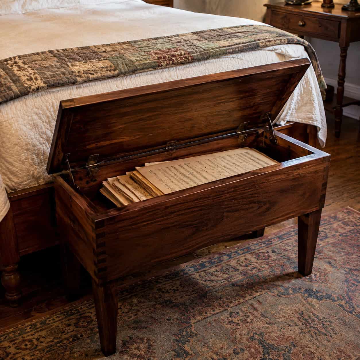 The Piano Bench With the Lift Lid