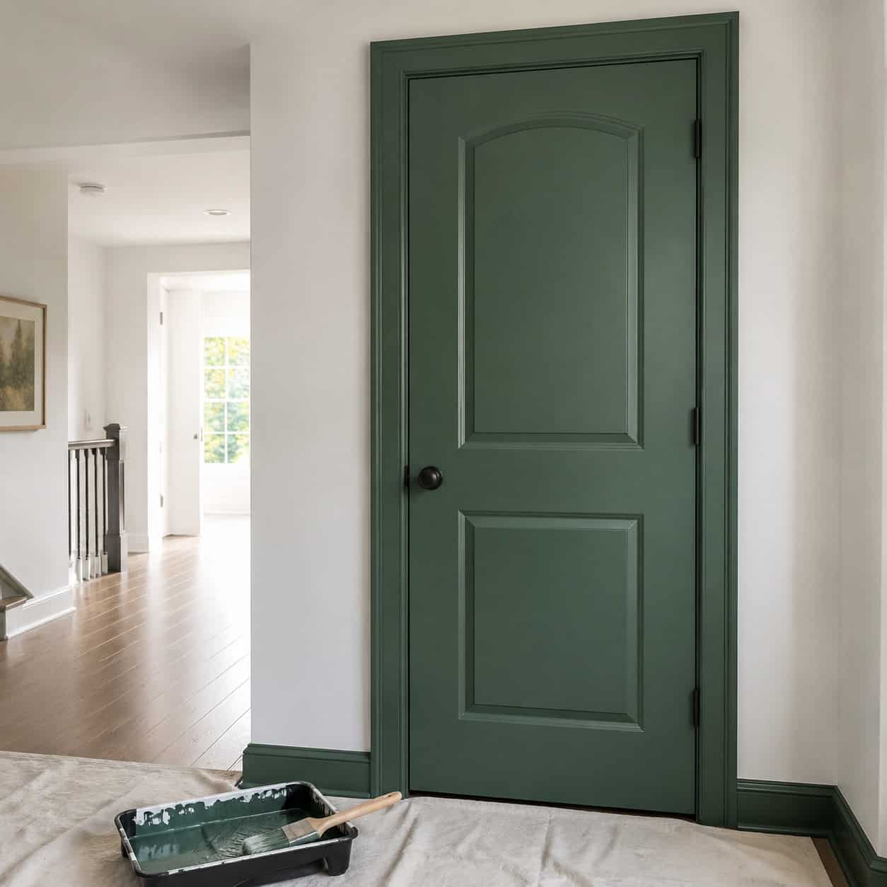 Paint the interior doors (and their casing) a color