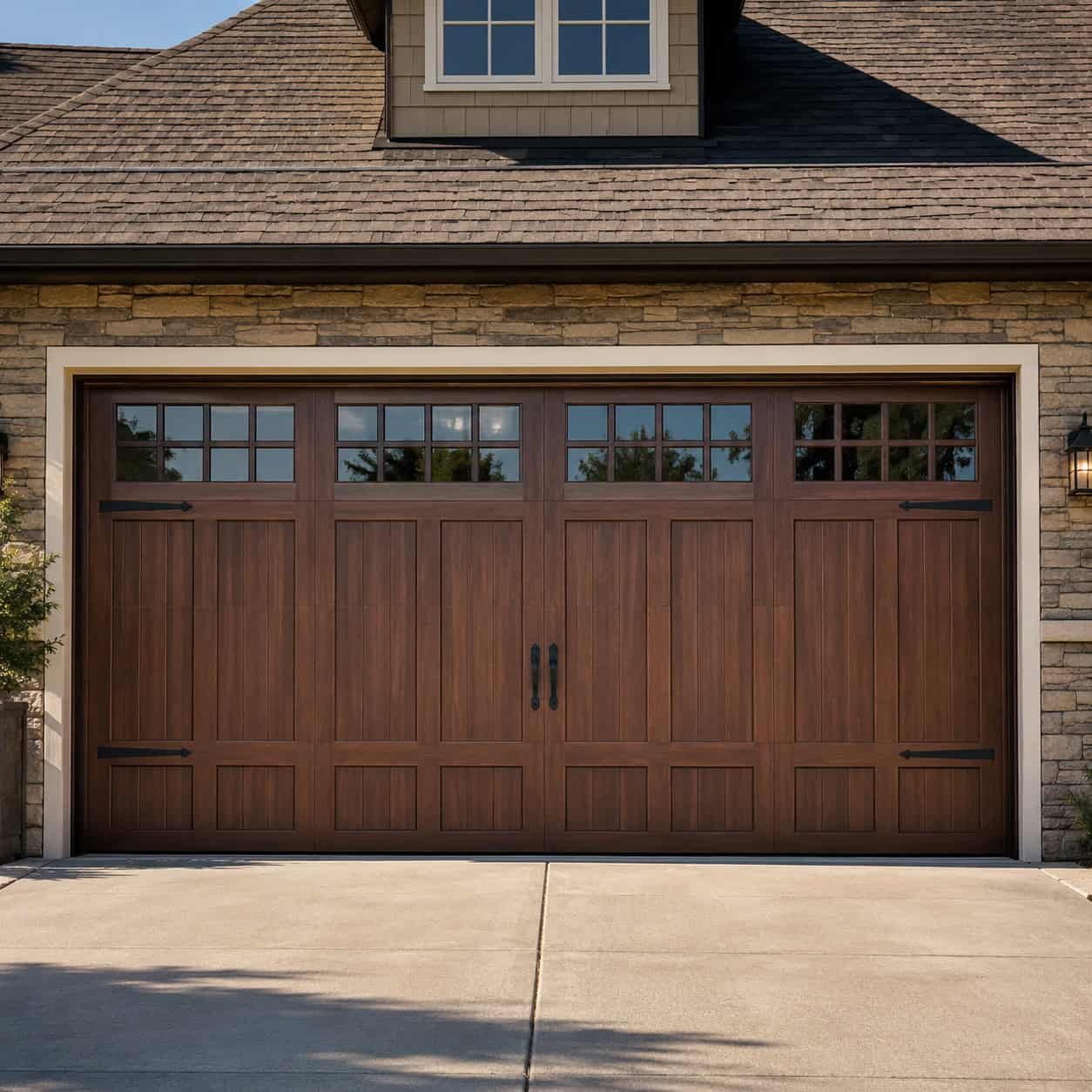 Replace the flat garage door