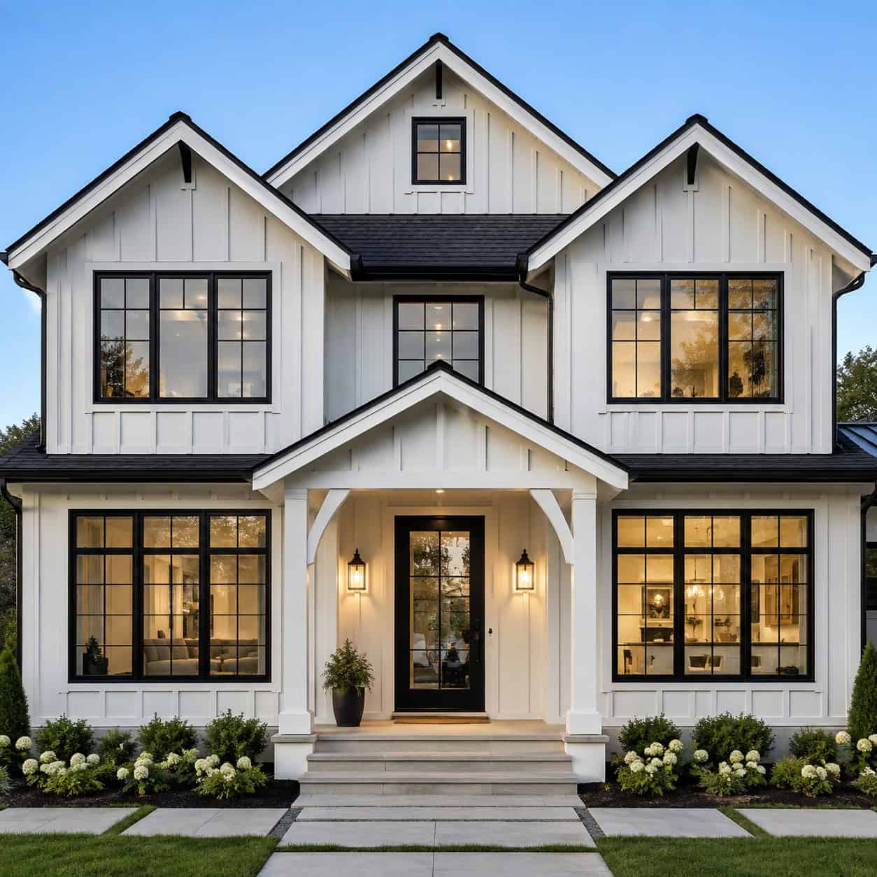 Go black on the exterior windows