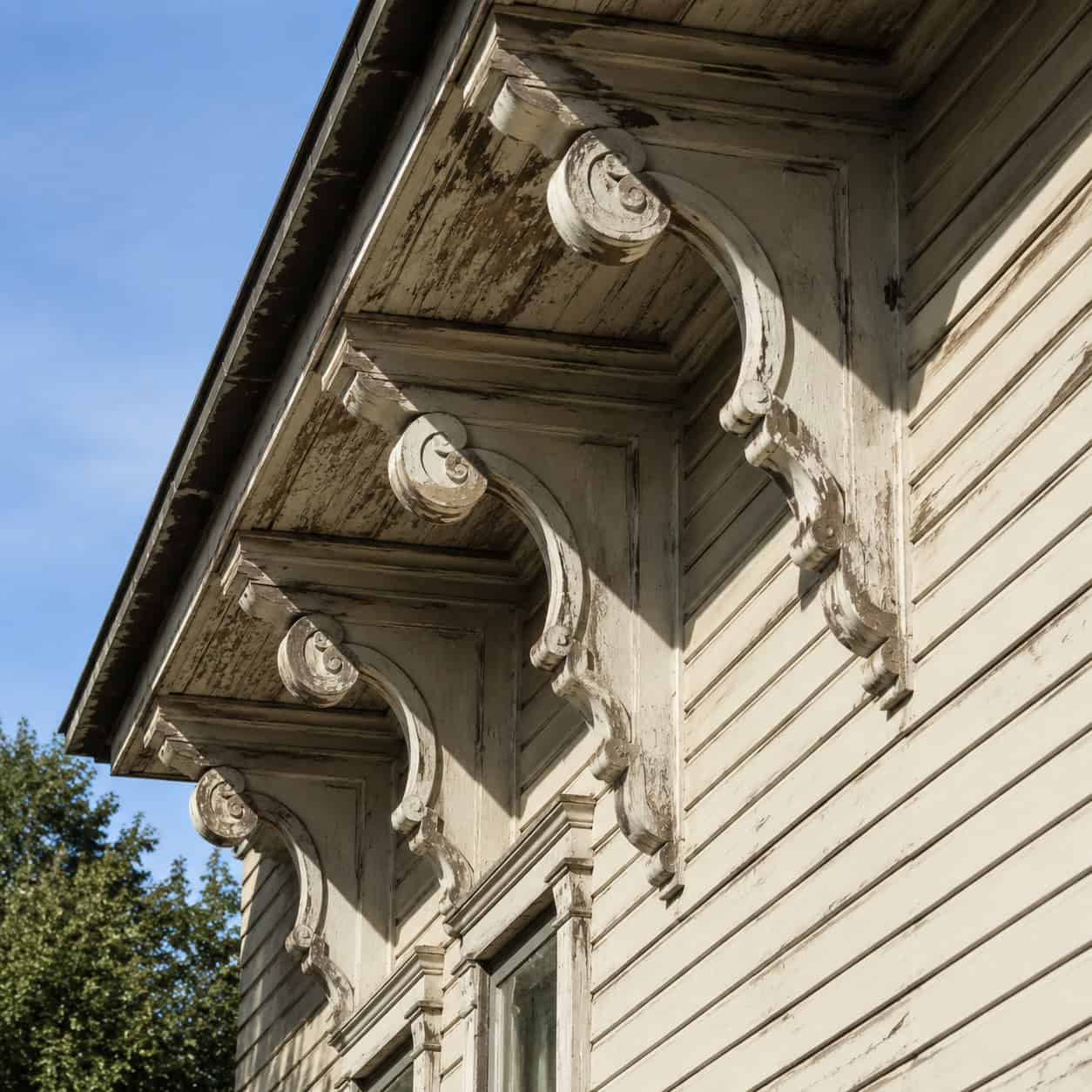 Decorative Brackets and Corbels Under the Eaves