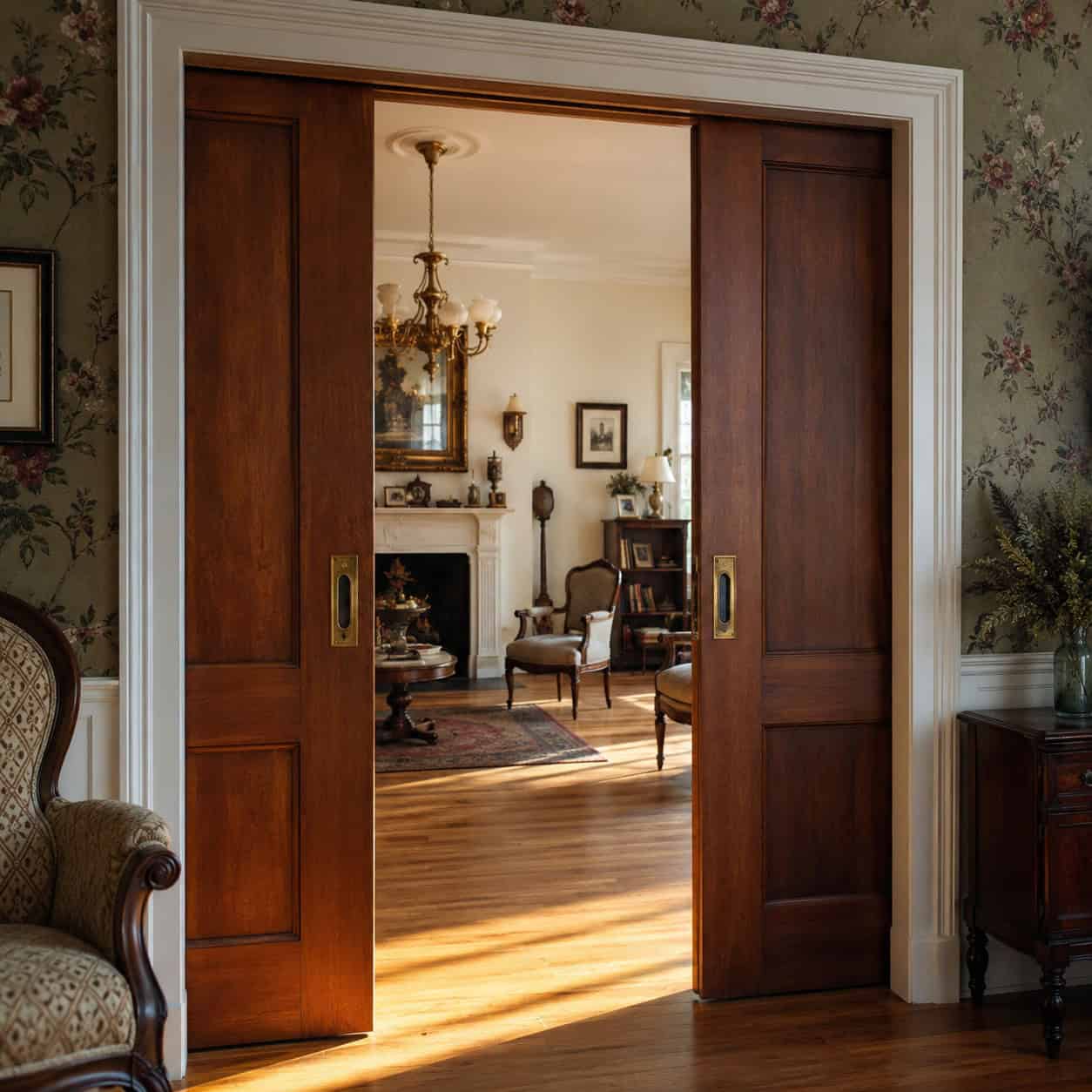 Pocket Doors Between Double Parlors