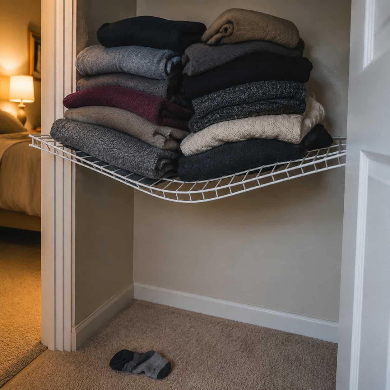 Vinyl-Coated Wire Closet Shelving